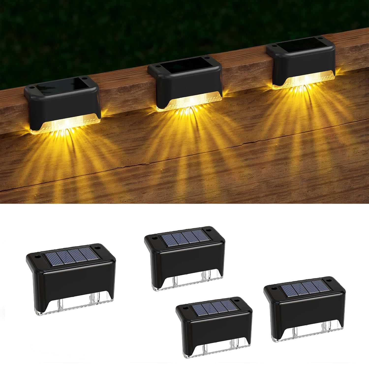 4pcs Led Solar Deck Light