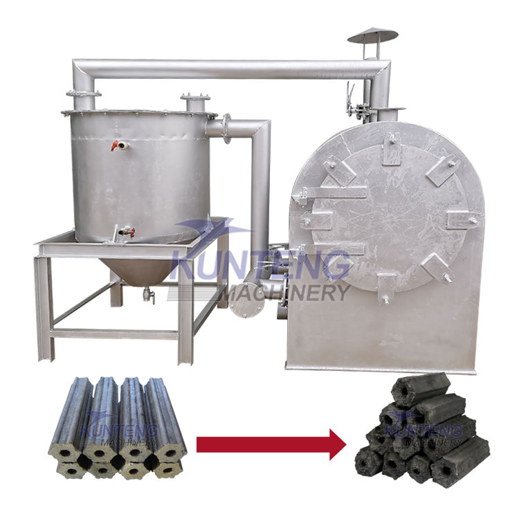 High Quality Sawdust Wood Charcoal Making Machine - Color: White