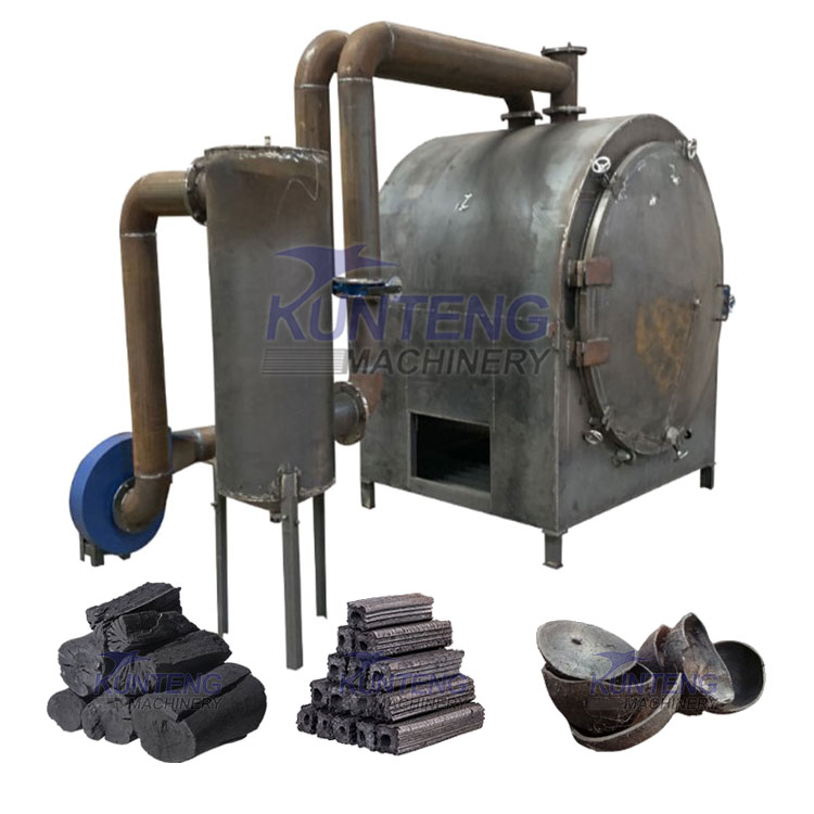 Small Rice Husk Carbonized Charcoal Stove Making Machine - Color: White