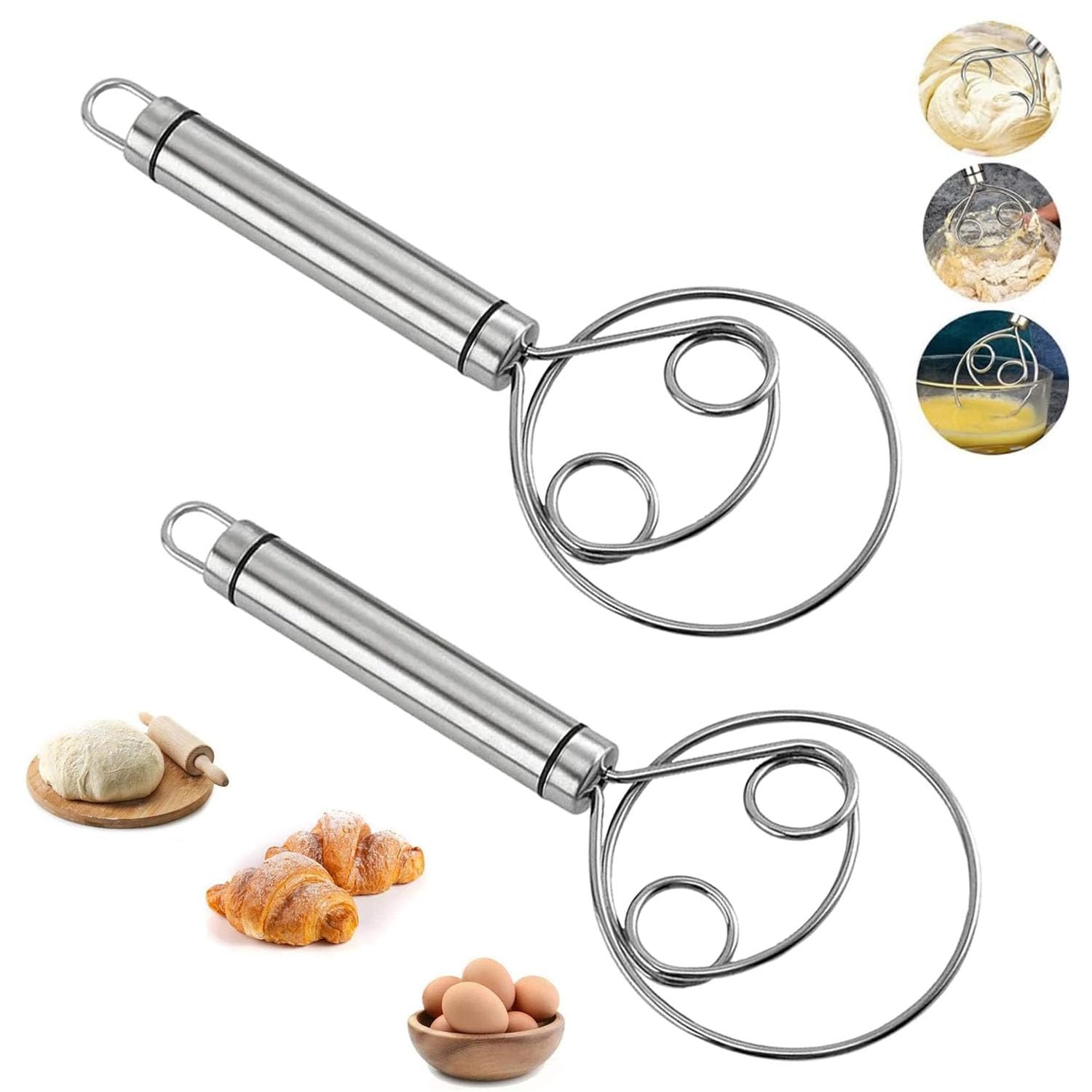 Stainless Steel Dough Whisk Mixer - Shape: Circle