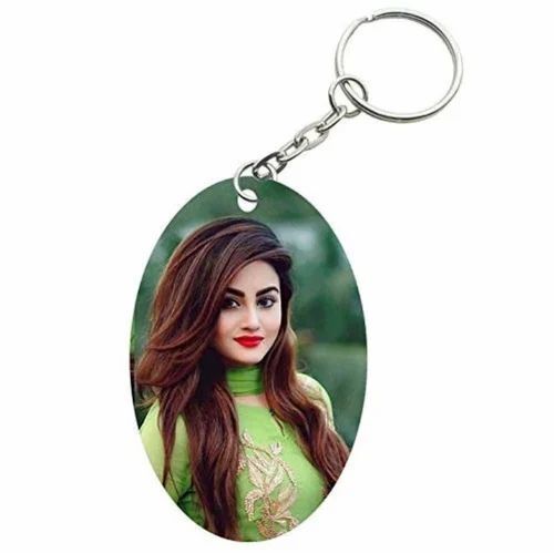 Customized Oval Shaped Keychain