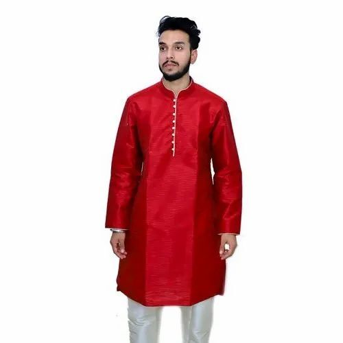 Mens Banarasi Silk Kurta Pajama