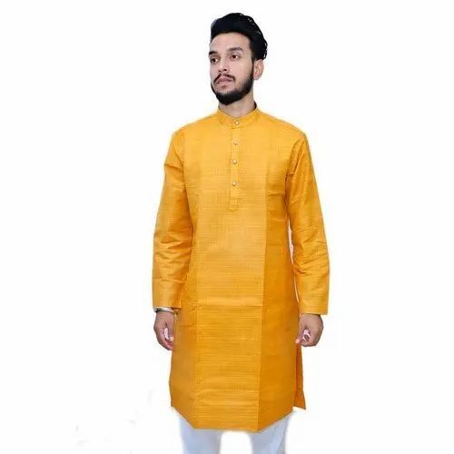 Mens Khadi Plain Kurta Pajama