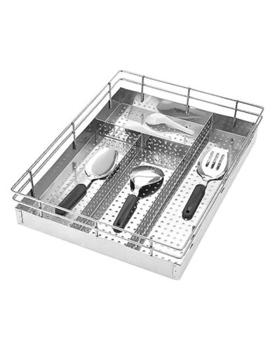 Perforated Sheet Kitchen Cutlery Basket