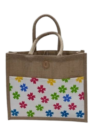 Printed Jute Shopping Bag