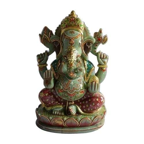 Shiny Gemstone Ganesh Statue