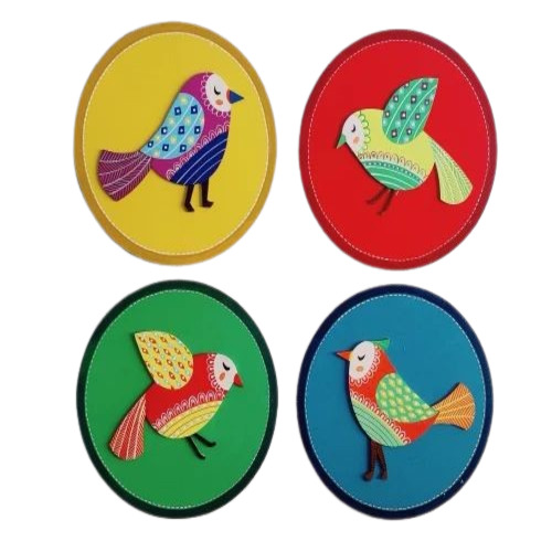 Wooden Hand Painted Wall Plate