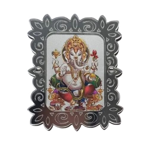 Ganesha Ji Silver Car Dashboard Idol