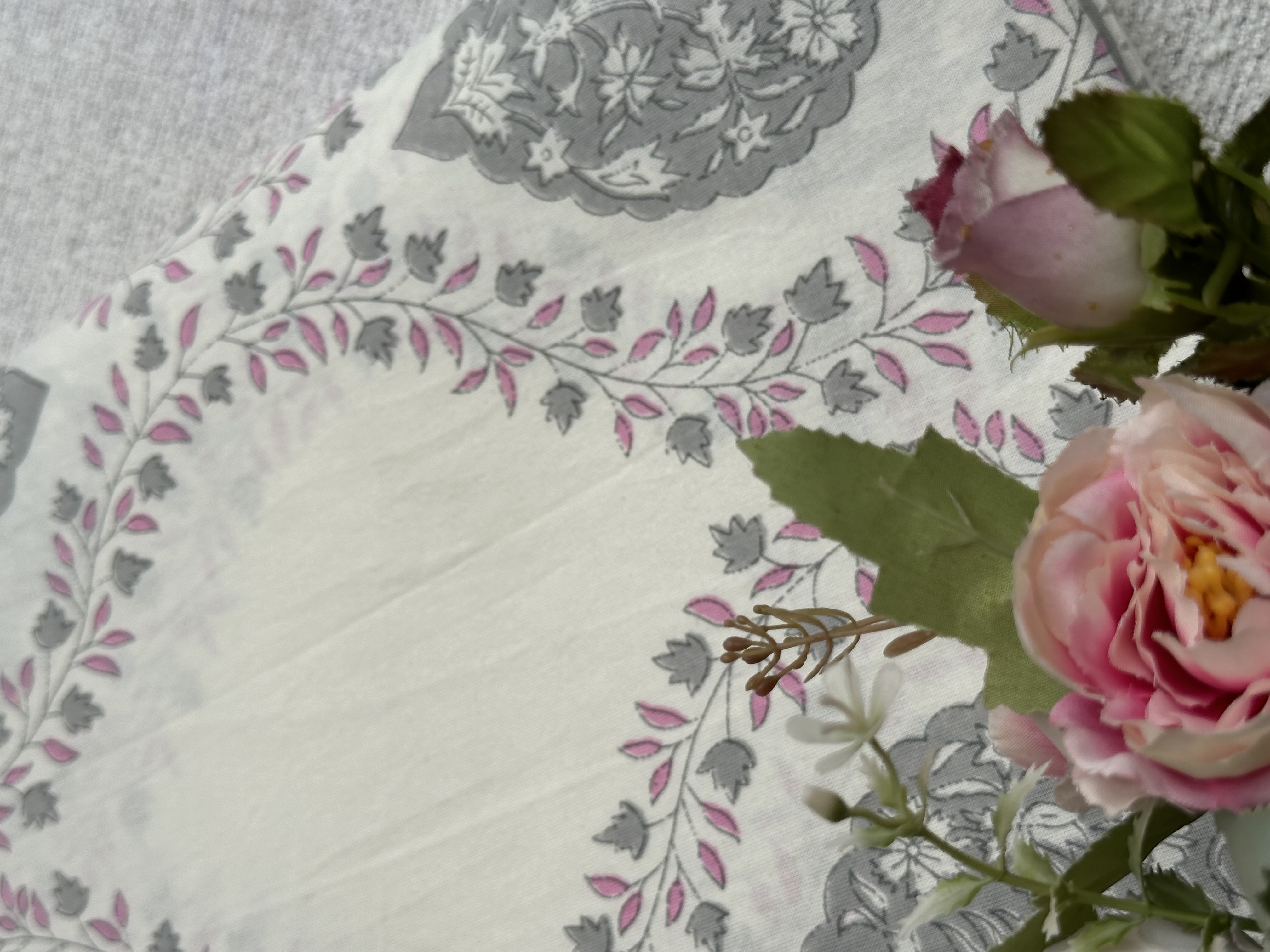 Hand Block Printed Bedsheets - Design Type: Traditional