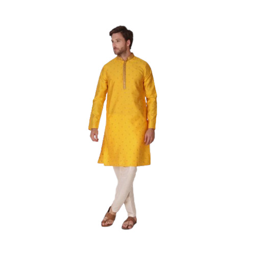 Mens Silk Straight Cut Kurta