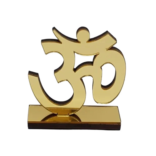 Om Car Dashboard Idol - Color: Golden