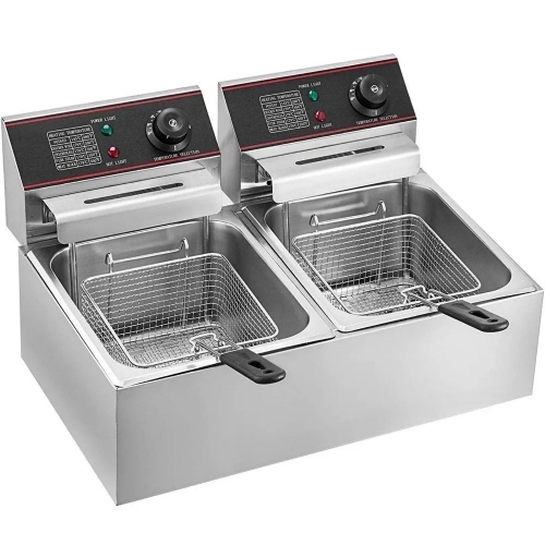 Stainless Steel Double Deep Fryer