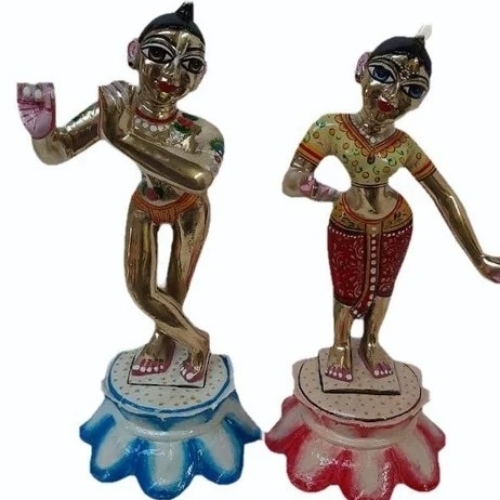 Brass Radha Krishna Statue