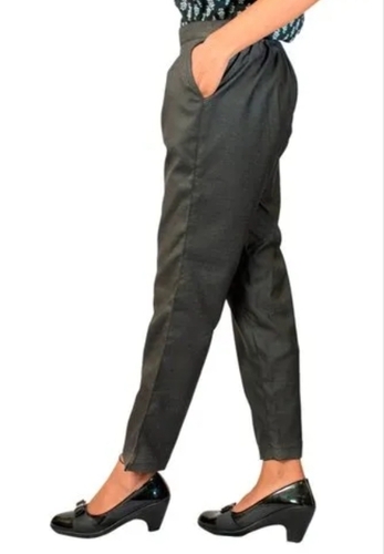 Ladies Plain Formal Lycra Pant