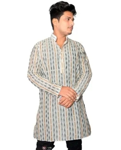 Men Chinese Collar Cotton Kurta