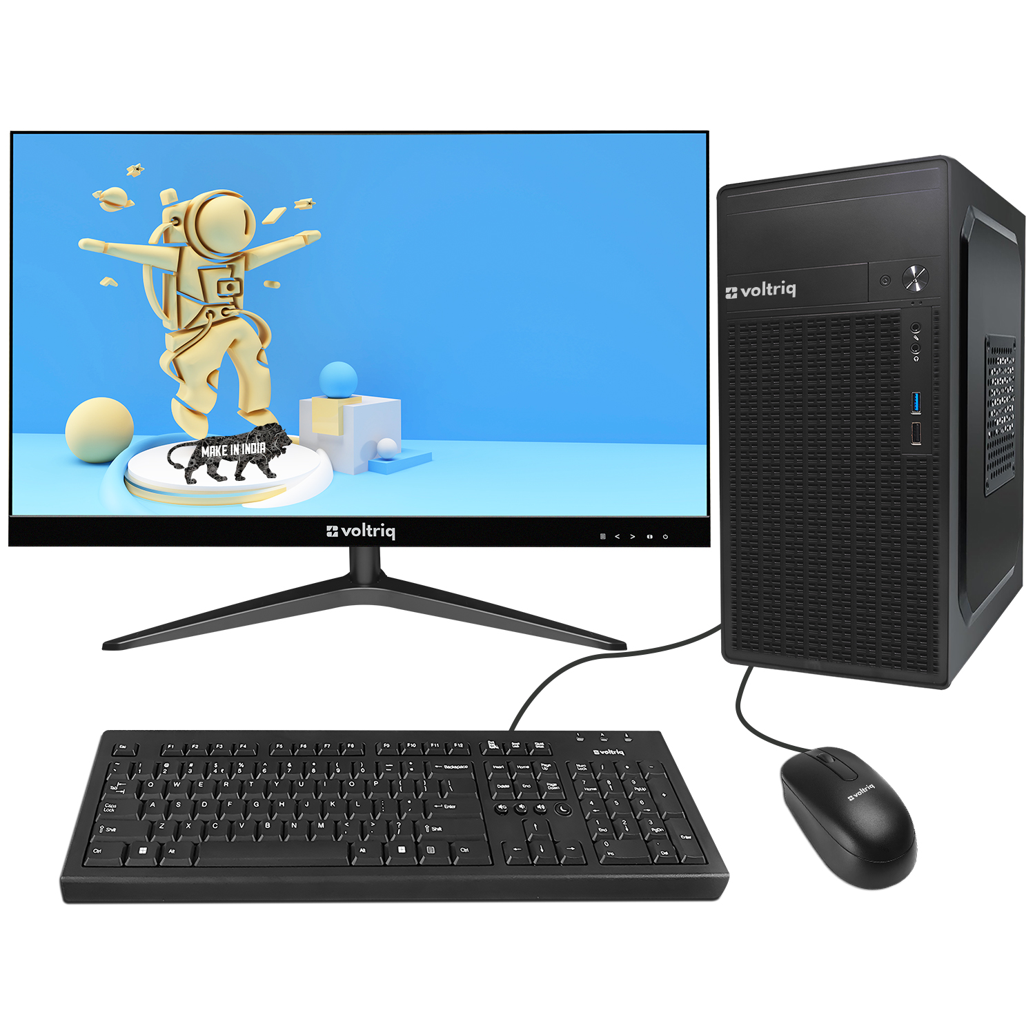 Voltriq 27 Inch Screen Desktop Computer