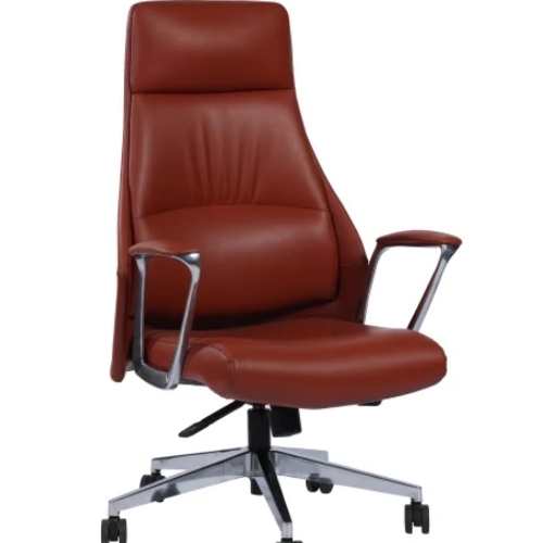Augusto Executive Boss Chair PVC Leather Upholstered With Aluminium Base