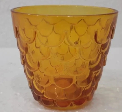 Round Cutting Glass Candle Holder