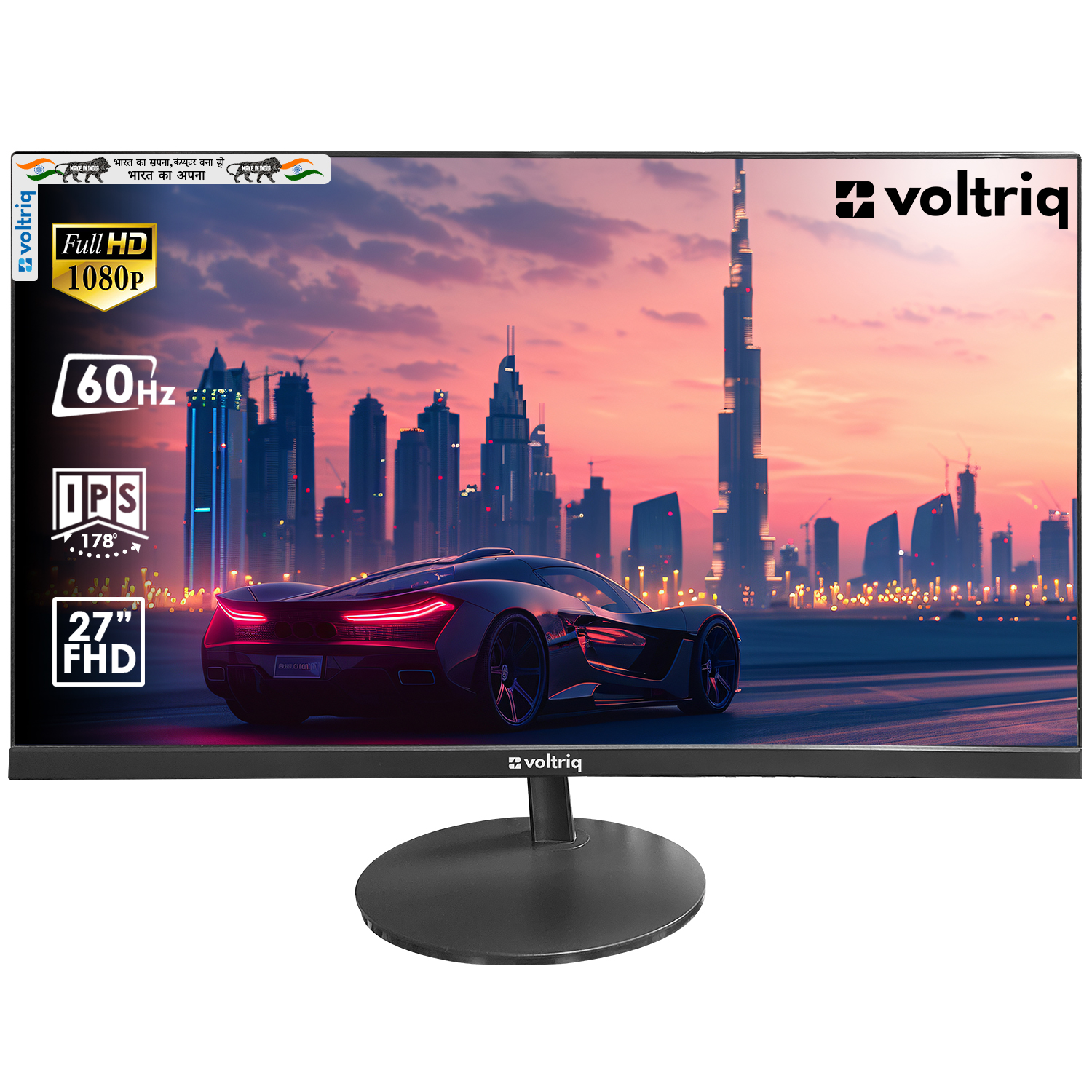 Voltriq 27 Inch Full Hd Ips Ultra Slim Led Monitor - Application: Desktop