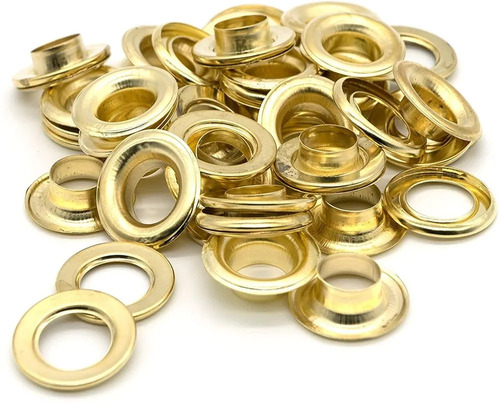 Brass Eyelet Rings - Color: Golden