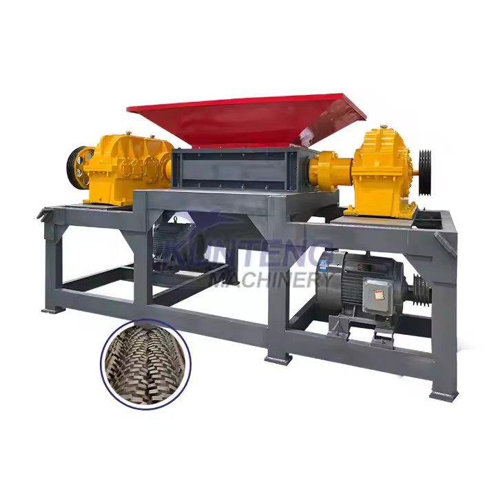 Double Shaft Shredder For Car Shell Metal Scrap Shredding Machine - Automatic Grade: High
