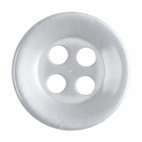 Polyester Shirt Button - Color: White