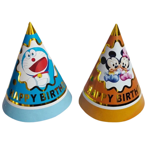 Doremon Printed Birthday Cap