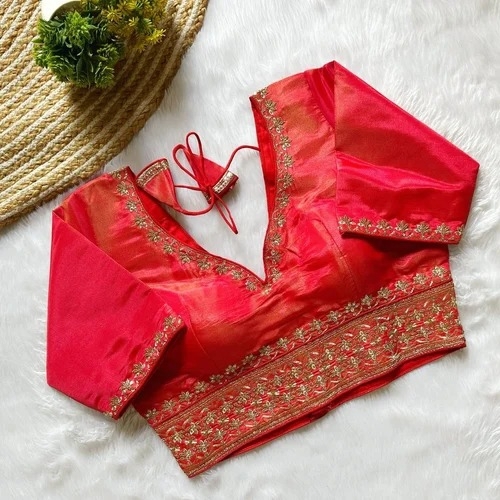 Red Designer Blouse