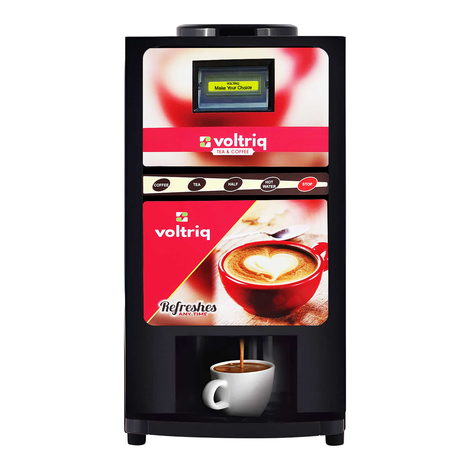 Voltriq Commercial Coffee Machine - Color: Black