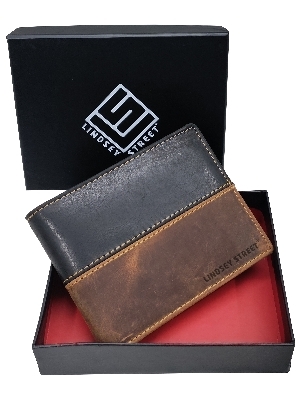 Bifold Leather Wallet - Color: Brown