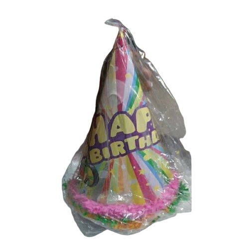 Birthday Paper Zallar Cap - Paper, Multicolor, Box | Eco-Friendly Packaging, Fancy Birthday Party Use