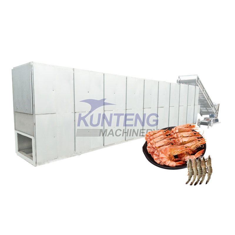 Customization Continuous Conveyor Small Shrimp Dryer Machine Sea Food Dryers Drying Machine Dry Fish Processing Machinery
