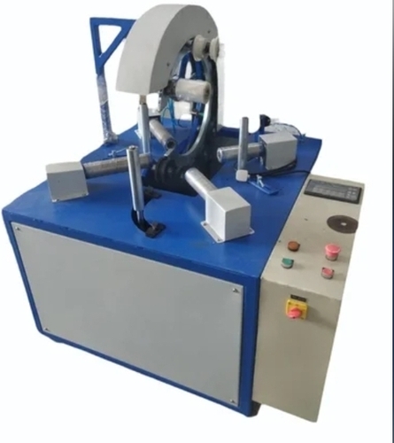 Horizontal Coil Wrapping Machine - Mild Steel, 1 HP Power, Blue Color , Automated Wrapping Cycle, Adjustable Wrap Tension, User-Friendly Interface, Compact Design, Safety Interlock System