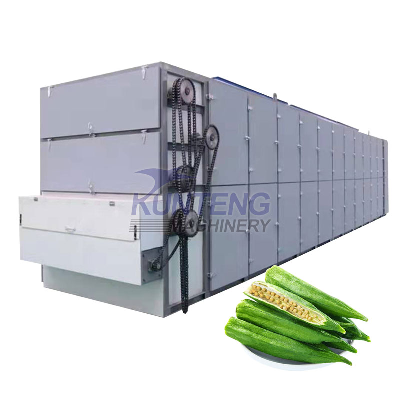 Large Capacity Continuous Working Mesh Belt Dryer Food Dryer Machine Vegetable Fruit Drying Equipment - Automation Grade: High