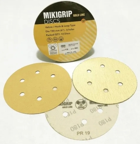 Miki Abrasive Velcro Paper Disc - Goldline