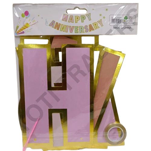 Pink Happy Birthday Banner