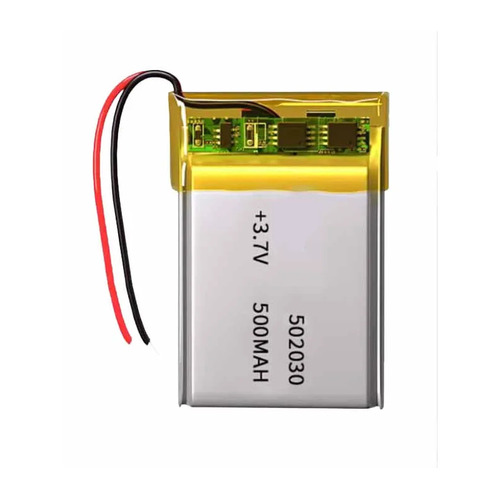 Rechargeable Lithium Polymer Battery, 3.7V, 500mAh, 3cm x 2cm, (modal-502030)