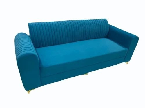 Blue Velvet Three Seater Sofa