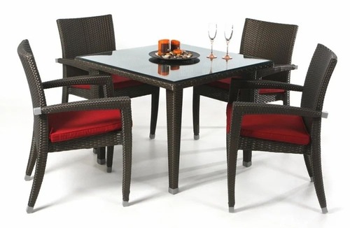 Dining Chair And Table With Wood Top