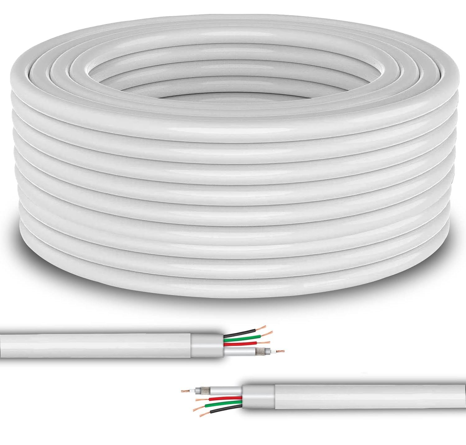 Fedus 23Awg Pure Copper 3+1 Indoor Cctv Camera Coaxial Cable - Features: Durable