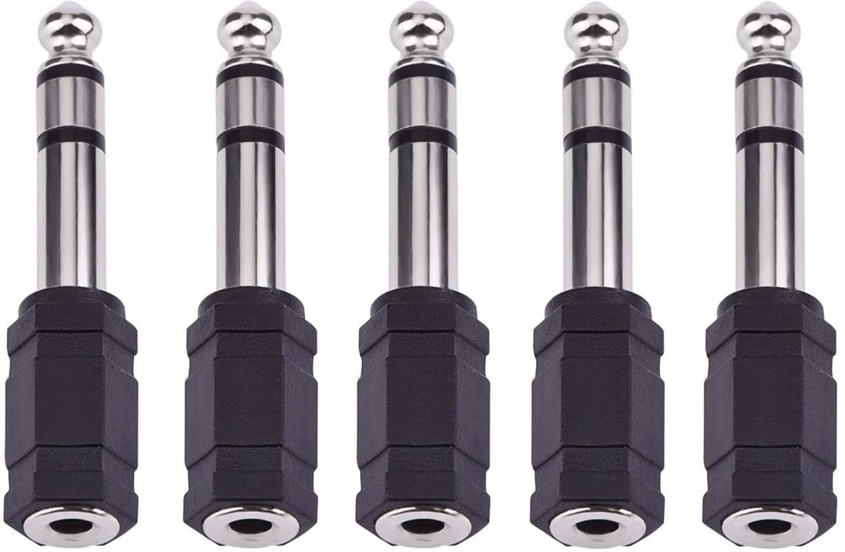 Fedus 6.35mm Stereo Male To 3.5mm Female Stereo Jack Headphone Adapter Converter