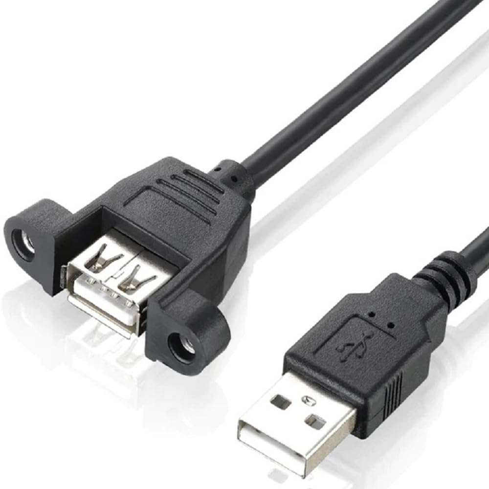 Fedus Panel- Mount Usb 2.0 Male To Female Extension Cable