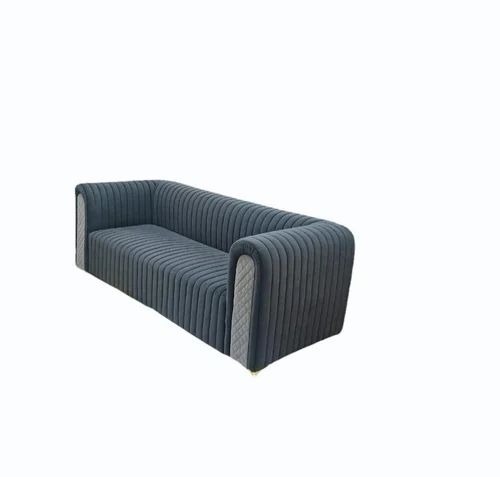 Grey Velvet Three Seater Sofa