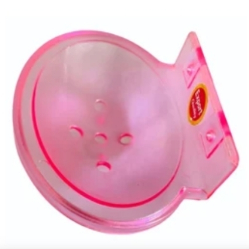 Pink Plastic Soap Dish