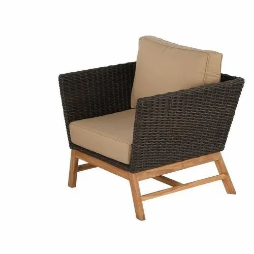 Wood And Wicker Modern Chair