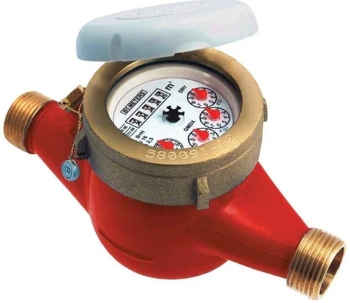 90 Degree Brass Hot Water Meter