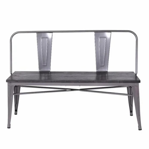 Tolix Bench With Wooden Top For Cafes And Restaurants