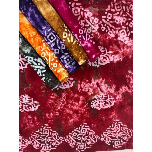 290 GSM Tie Dye Batik Print Cotton Nighty Fabric