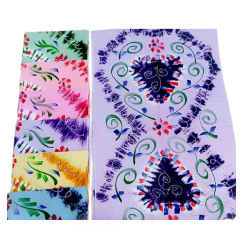 290 GSM Tie Dye Brush Cotton Nighty Fabric