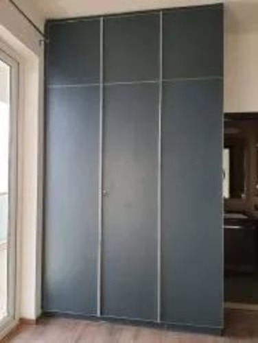 Gray Wooden Wardrobe